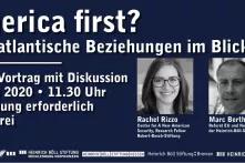 flyer zur Veranstaltung America First?