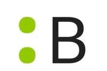 Der Buchstabe B mit zwei grünen Punkten daneben