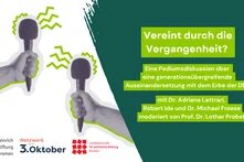 Podiumsdiskussion: Vereint durch die Vergangenheit? Über eine generationsübergreifende Auseinandersetzung mit dem Erbe der DDR
