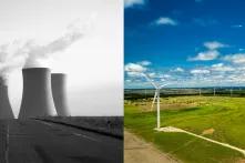 Atomkraftwerk vs. Windpark