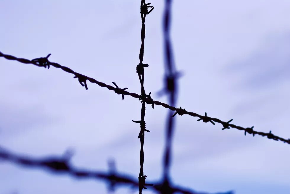 Stacheldrahtzaun des KZ Dachau Stacheldrahtzaun des KZ Dachau