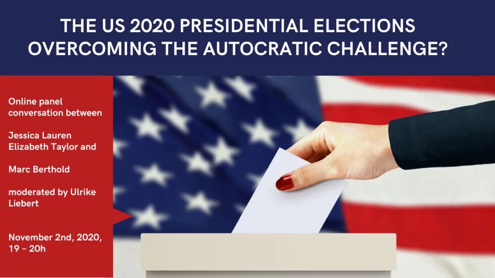 Cover zur Veranstaltung "The US 2020 presidential elections - overcoming autocracy?"